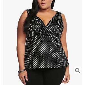 Torrid polka dot peplum